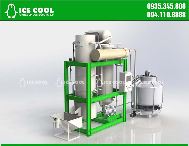 Máy làm đá viên 1 tấn lắp đặt tại Huế