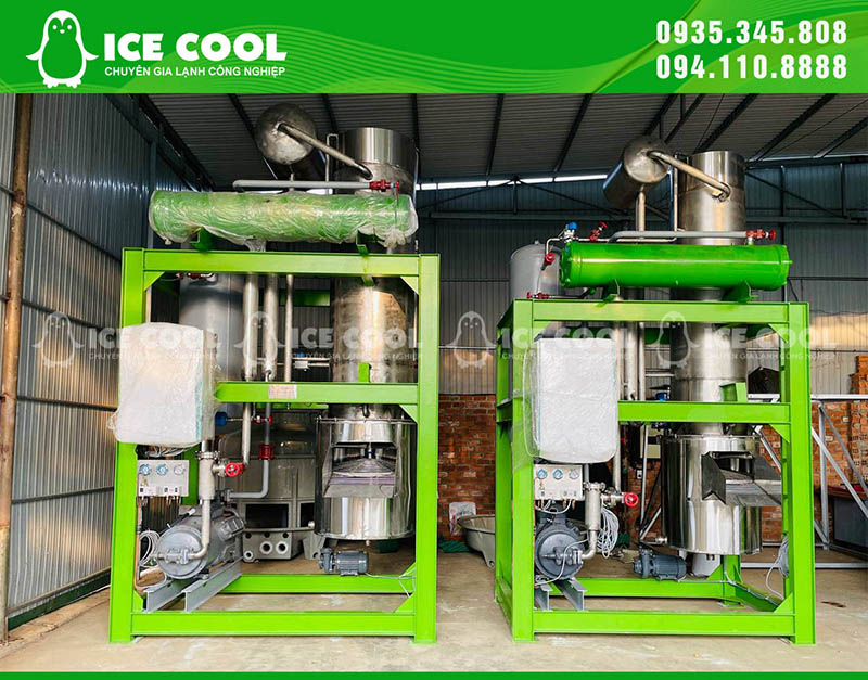 Máy đá viên ICE COOL có thiết kế đẹp, tủ điện tích hợp màn hình cảm ứng HMI dễ sử dụng