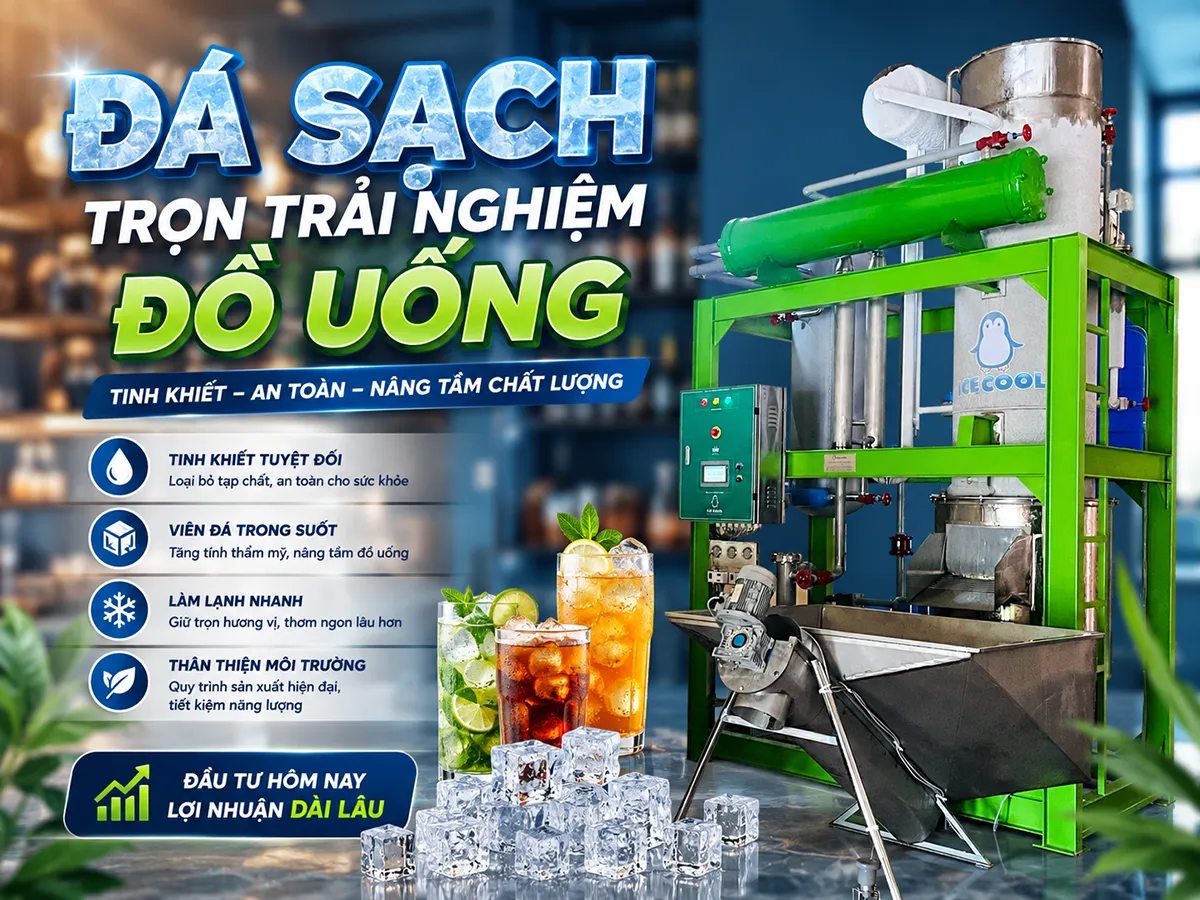 Đá sạch trong trải nghiệm đồ uống giúp giữ trọn hương vị, nâng cao chất lượng phục vụ và tạo sự hài lòng cho khách hàng.
